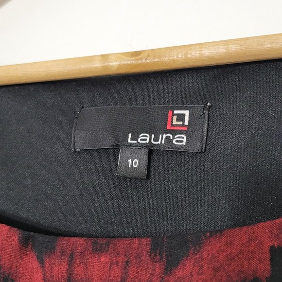 ๐ธ10 Laura Vintage Red Layered Shift Dress๐ธ - Picture 3 of 9